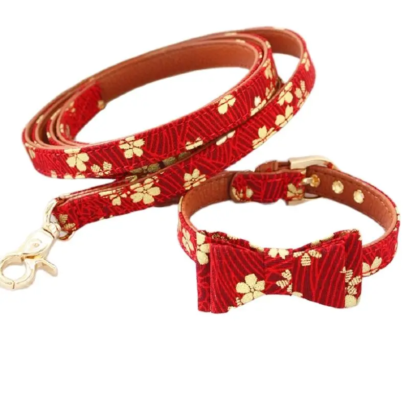 Dog Collar Leash Pet Supplies Cat Accessories Bow Tie Steady Clare Japanese Kimono Style Day Walks Holiday Terrier Poodle Yorkie