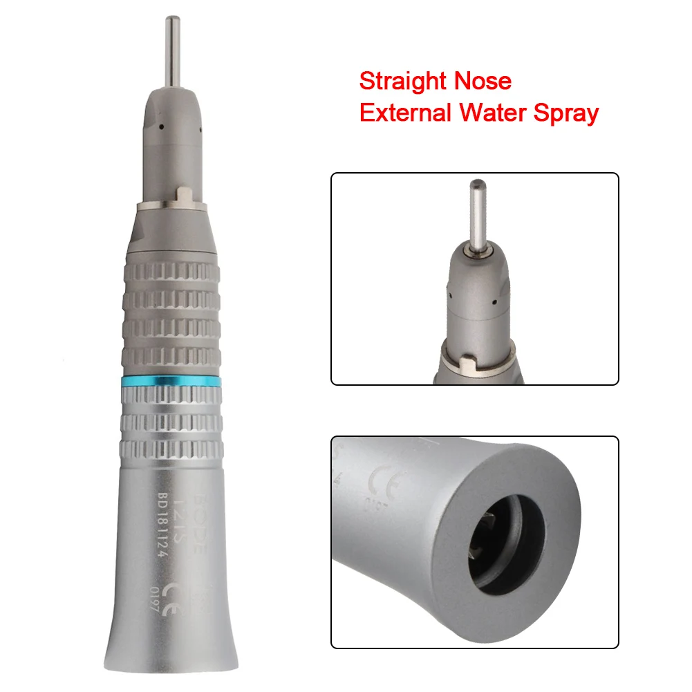 

BODE Dental Straight Nose Low Speed Handpiece External Water Spray Dental Air Turbine External Irrigation System 121