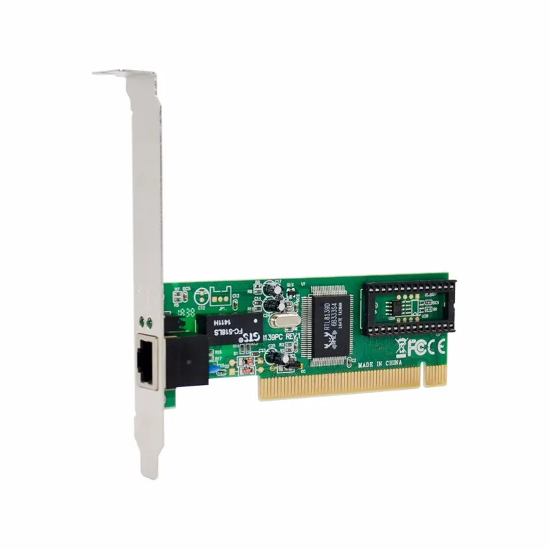 Pci para porta única rj45 10/100mbps placa de rede ethernet rápida placa adaptadora ethernet chipset rtl8139d crossover automático para pc