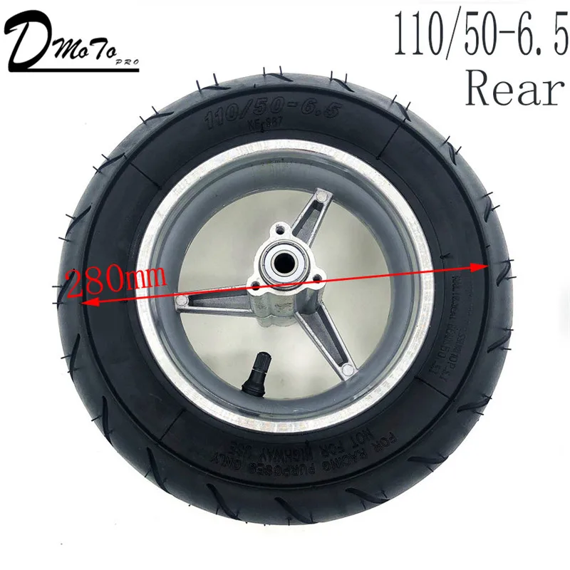 90 / 65-6.5 and 110/50-6.5 Front and Rear wheels tire tubeless vacuum For 49cc Mini Dirt Bike e Scooter Mini Moto