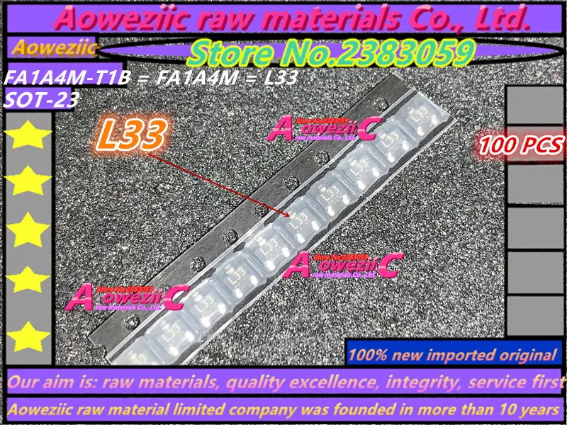 100% الجديدة المستوردة الأصلي BC857B BC857 3F BC859CMTF BC859 9DC BZX84C5V6 Z3 BZX84C6V8 Z5 FA1A4M-T1B FA1A4M L33 سوت-23