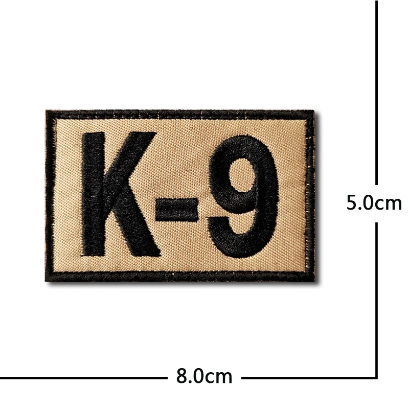 Parche táctico K-9 bordado – Insignia militar para hombro con gancho