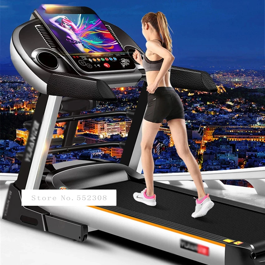 9009D Multi-function Home Treadmill 15.6 Inch Color Screen Wifi Version Of Super Quiet Folding Electric Treadmill Gym Equipment