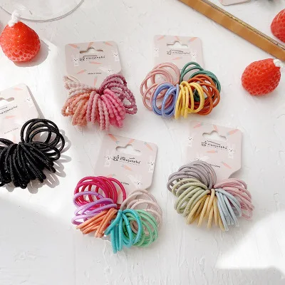 New 30pcs/lot Hair bands Girl Candy Color Elastic Rubber Band Hair band Child Baby Headband  Accessories for hair