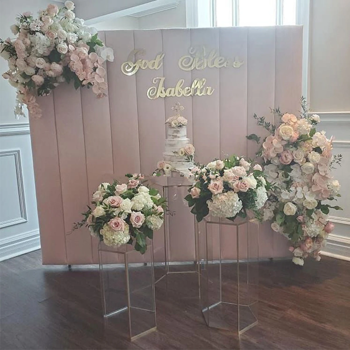 

3pcs/set)No flowers and no flower wall)Wedding Supplier metal with acrylic top Display for Wedding Backdrop stage decor AB0928