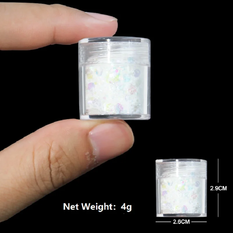 Holographische AB Aurora Nail art Pailletten Meerjungfrau Gemischt Größe Hexagon Chunky Chrome Glitter Zubehör Polnischen Maniküre Dekorationen – Detail 13