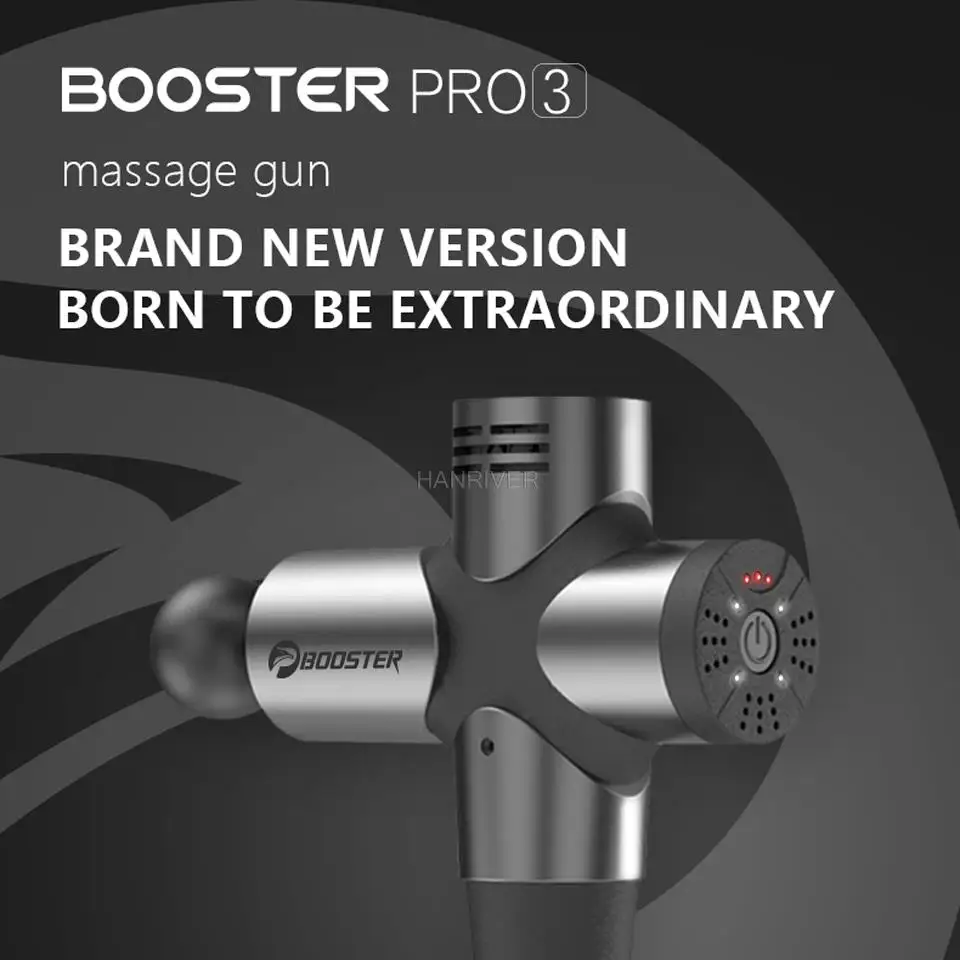 BOOSTER Pro 3 Deep Tissue Massage Gun Muscle Stimulator Body Massager Fascial Gun Relax Therapy Low Noise for Fintness Shaping