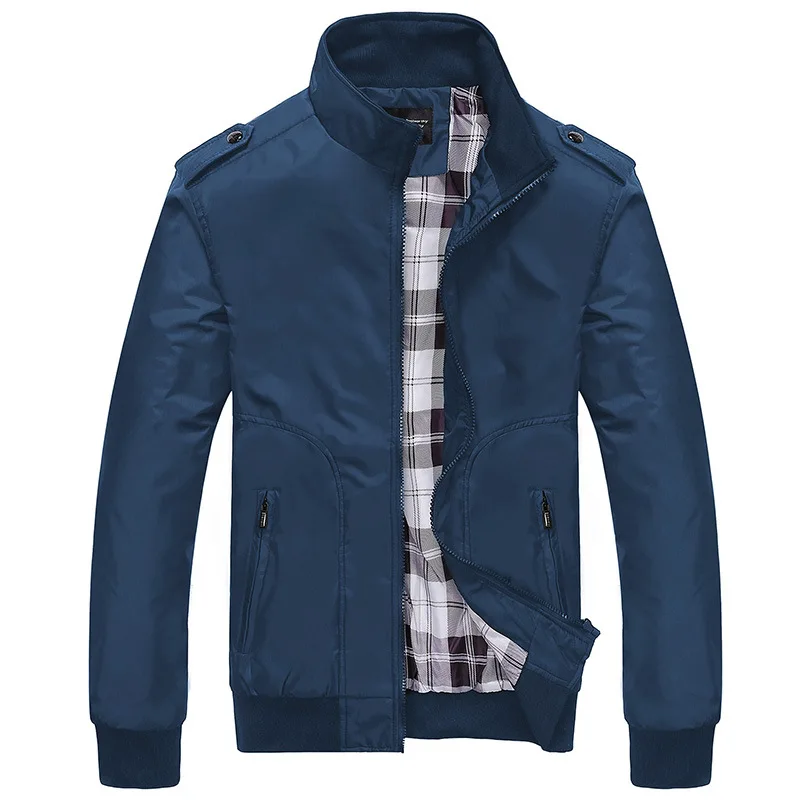 DAVYDAISY 2020 New Men Jacket L-5XL Men Spring Autumn Outerwear Mandarin Causal Fashion Male Coats Male Bomber Jackets JK103