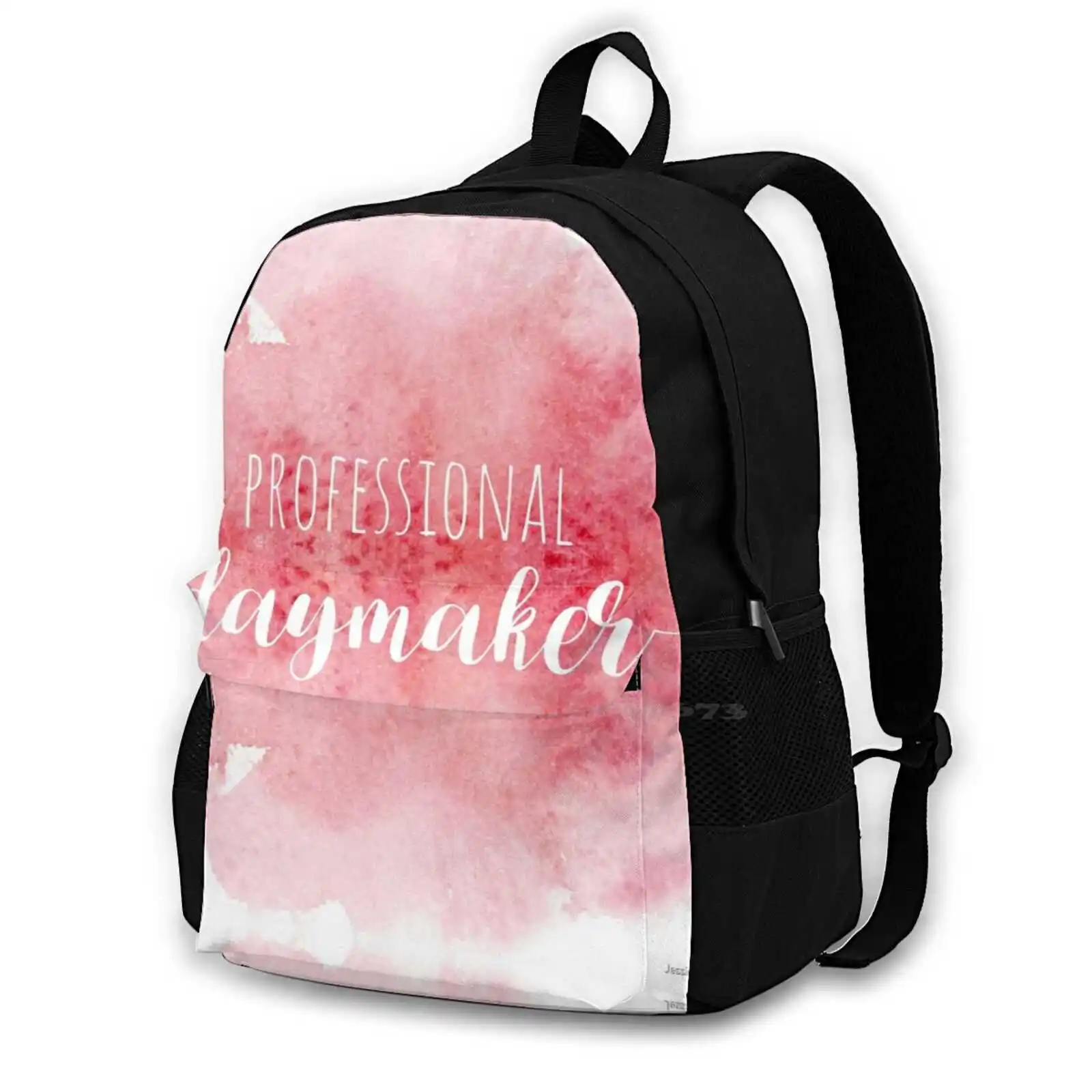 Professional School Bag Big Capacity Backpack Laptop Pretty Watercolor Fun Hairdresser Inspirational Motivational Quote Love