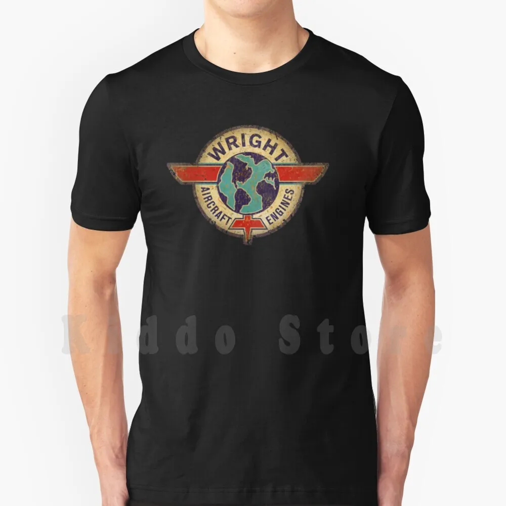 Wright Engines Usa T Shirt Cotton Men DIY Print Cool Tee Wright Engines Usa Wlibur Brothers Radial Mechanic Cessna Pilot Plane