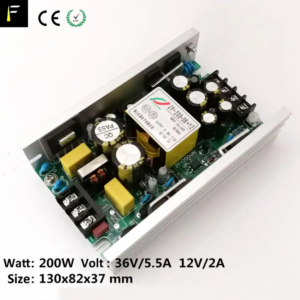 Dual Output 120w 150w 180w 200w 24v 12v 36v Stage LED 54x3w Waterproof RGB COB Par Light Switch Power Source Board Supply SMPS