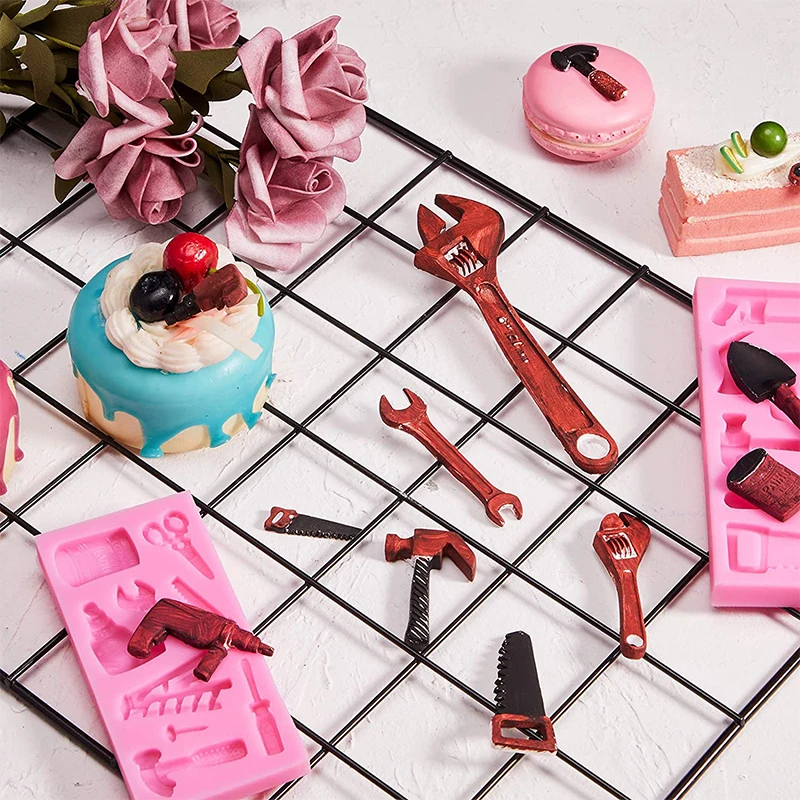 Hand Tools Silicone Mold 3D Sugar Chocolate Fondant Molds Cupcake Fondant Cookie Decorating Mold Desserts Cupcake Cake Topper