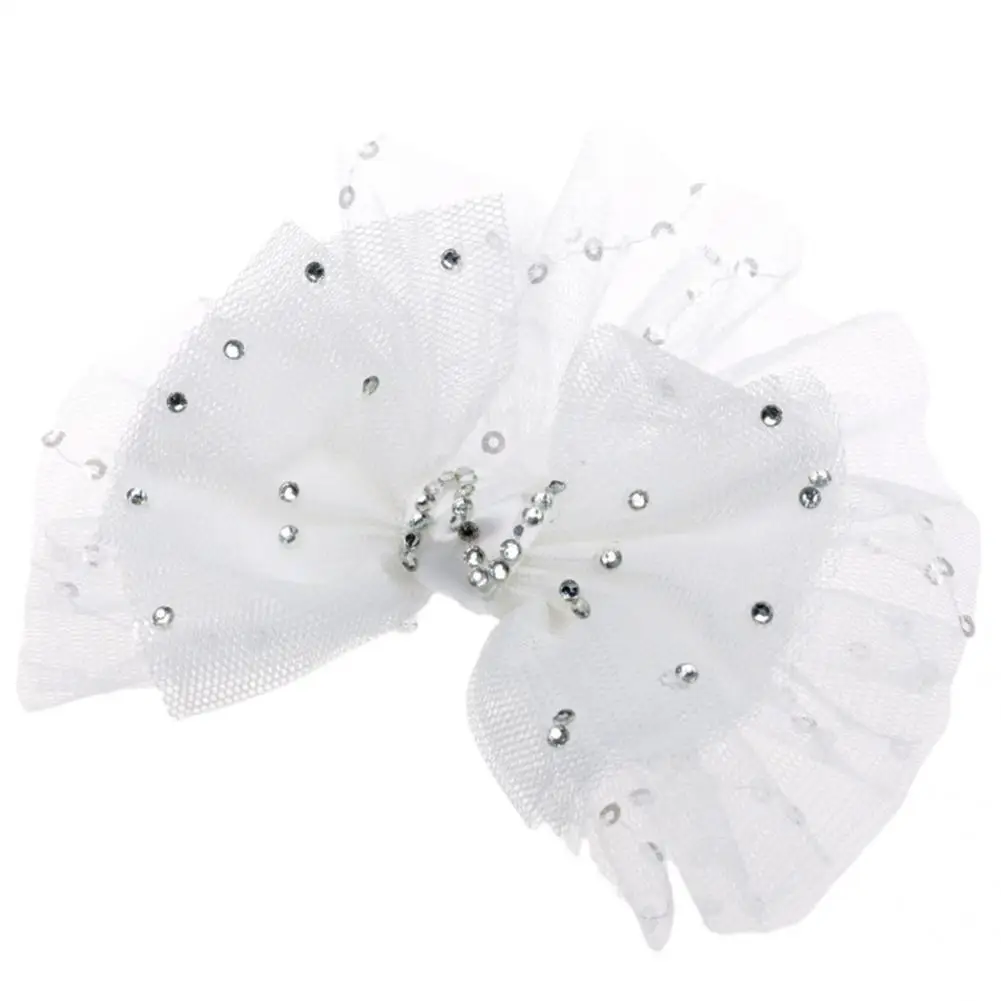 Pet Hair Bow Clip  Glitter   Pet Hair Clip Veils Innovative Visual Effect Pet Hair Bow Clip