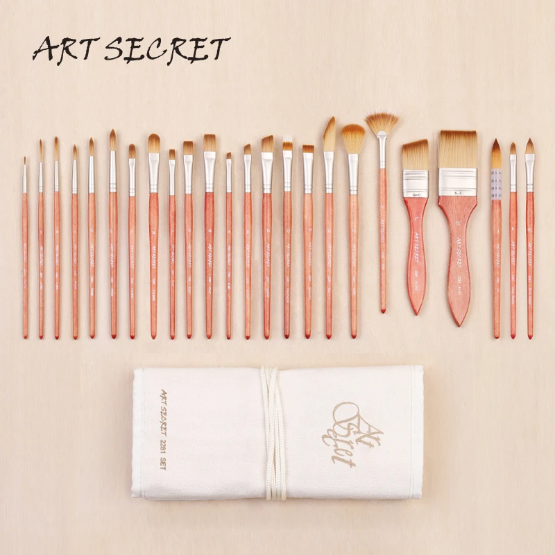 Artsecret High Grade New Arrival 2281 Series Watercolor Painting Brush Set Stationary Acrylic Painter Tool Art Supplies