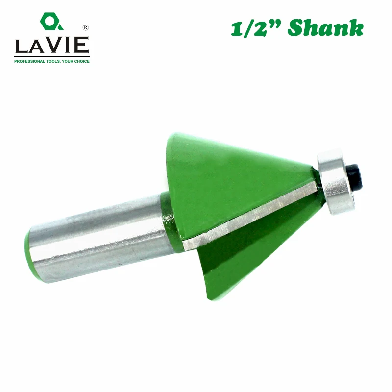 Imagem -04 - Lavie Peças 12 mm Shank Chanfro Broca Roteadora 11.25 15 22.5 30 Graus Fresa para Máquina de Madeira Mc03233