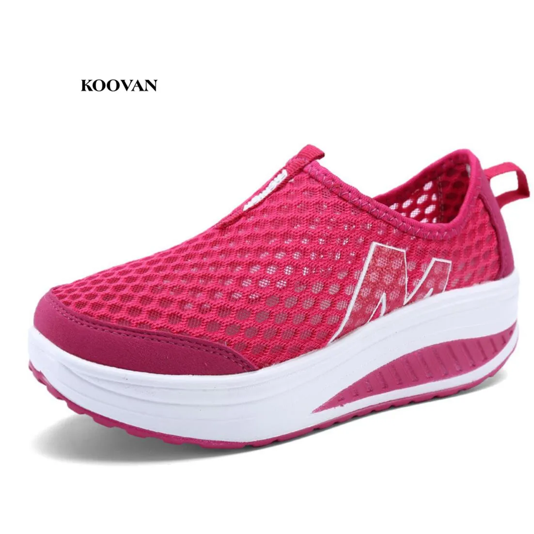 Women's Thick Bottom Shoes 2019 New Sports Leisure Mesh Cloth Shake Slope Women's Shoes Breathable Sneakers For Students
