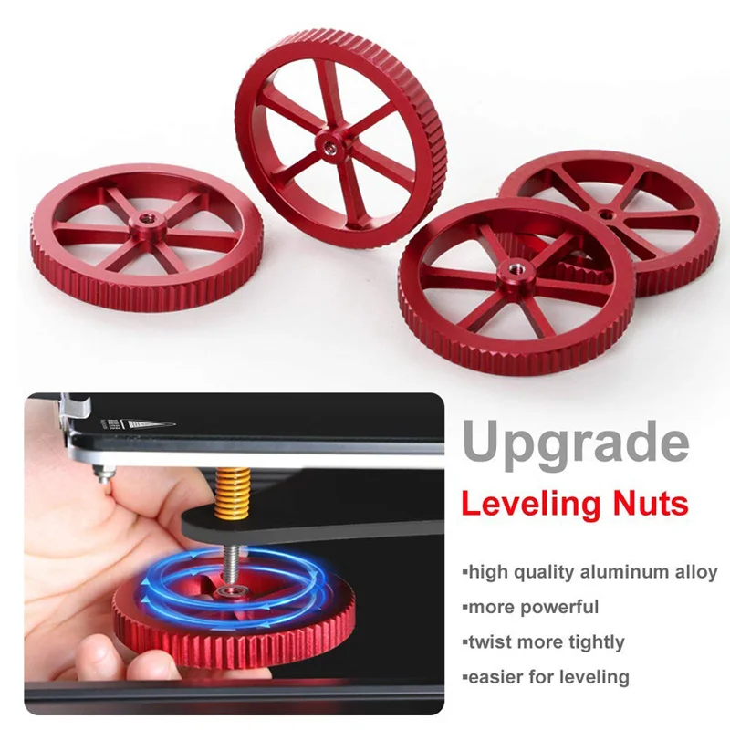 Compressie Sterven Springs Voor Ender 3 Aluminium Extruder Verbeterde Bed Nivellering Metalen Hand Twist Leveling Moer Pak Voor Ender 3 pro