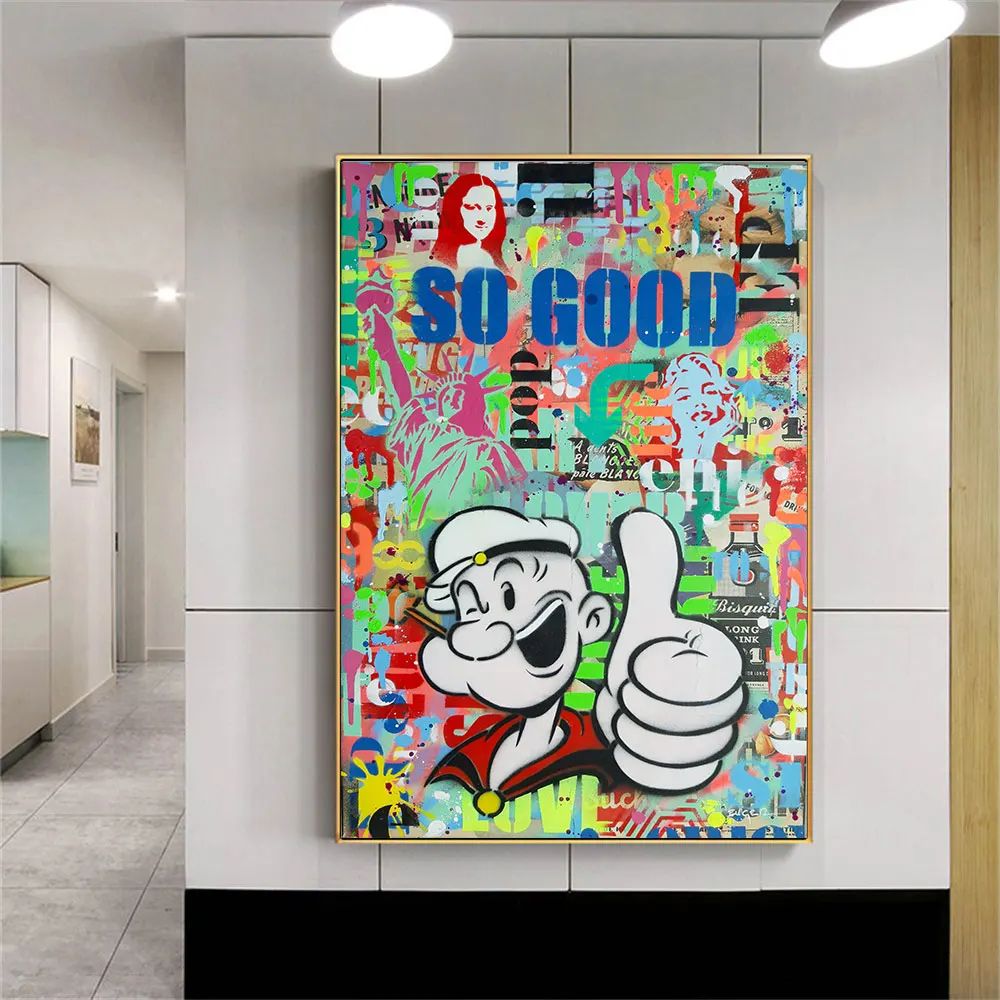 

Graffiti Street Pop Art So Good Poster On Canvas Painting Print Modern Abstract Wall Picture For Living Room Home Decoration