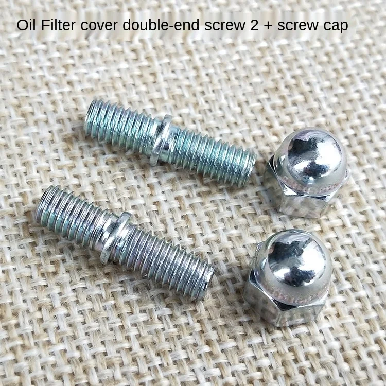 Motorcycle Oil Filter Cover Double Head Screw Fine Bolt Cap for Zontes Zt310-x / r t v 250-s