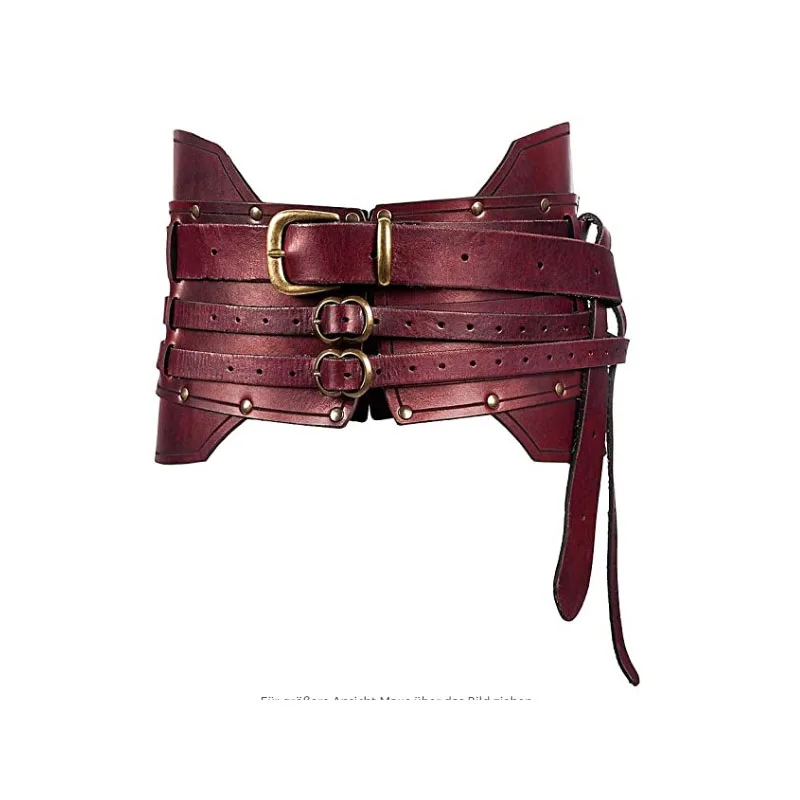 Cinturón ancho Vintage para hombres y mujeres, armadura de caballero, disfraz de pirata vikingo Medieval para adultos, accesorios de fantasía para Cosplay