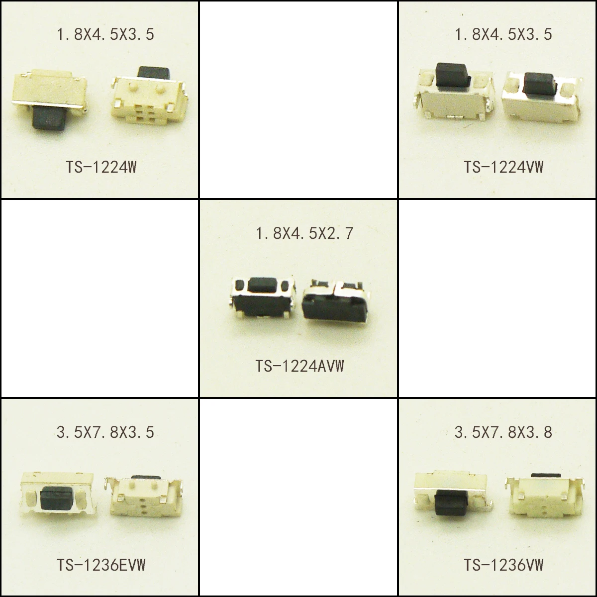 50PCS Momentary Tact Switch SMD Phone Button Side Push Micro Button Light Touch Switch 2X4mm/3X6X3.5mm