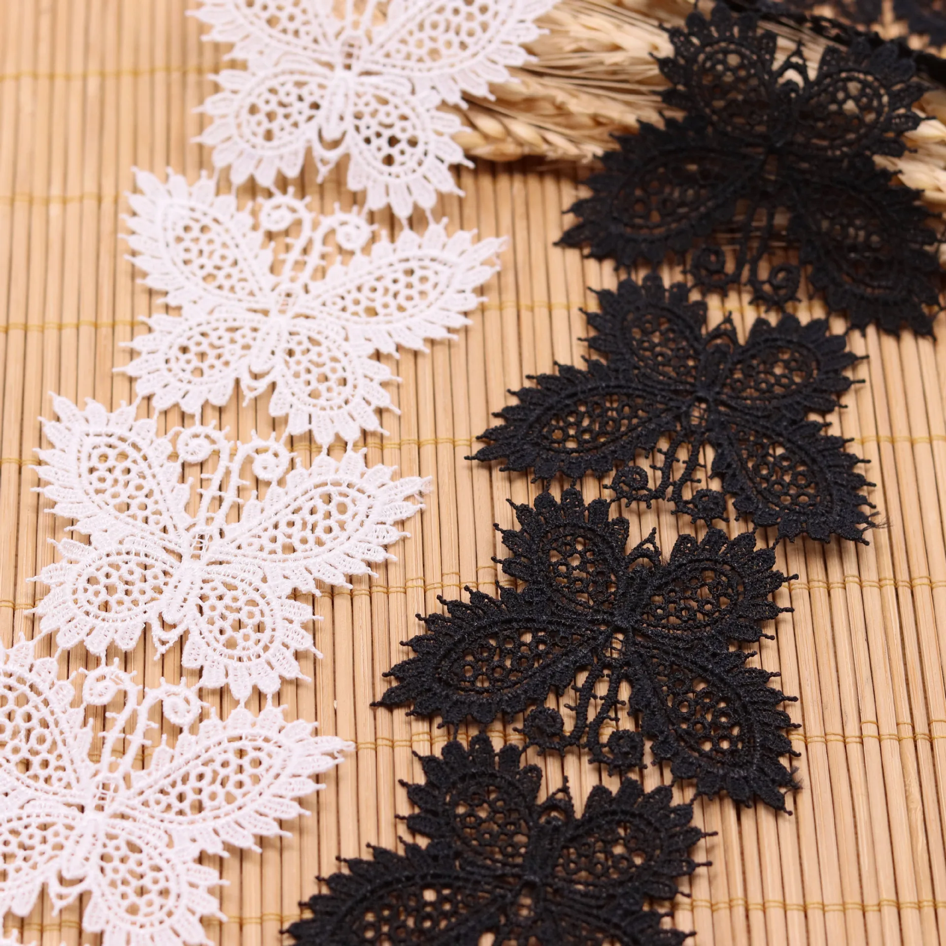 2Yard 7.2cm Width Beautiful Hollow Big Butterfly Lace Ribbon Trim DIY Embroidered For Sewing Dress Decoration