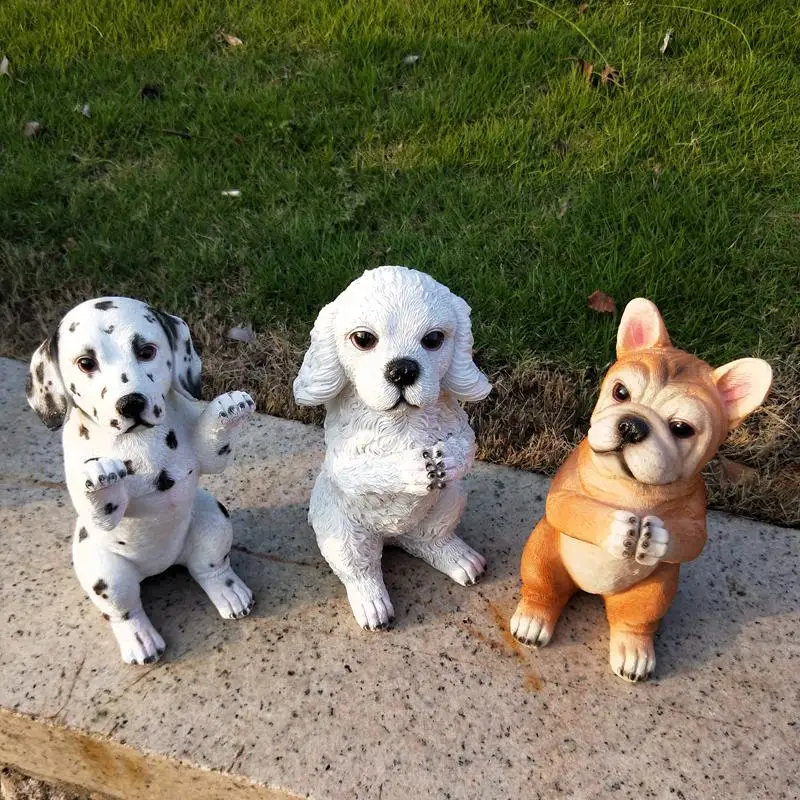 

Pastoral Simulation Animal Cute Dog Resin Sculpture Outdoor Landscape Park Figurines Crafts Villa Courtyard Ornaments Decoration