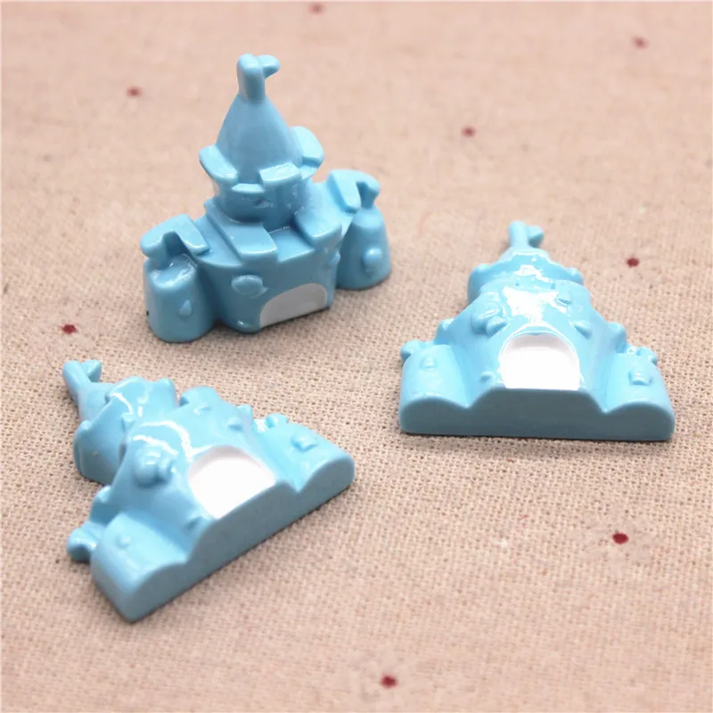 5pcs Cute New Resin Mini Castle Flatback Cabochon For Kids DIY Doll House Decoration Accessories,25*20mm