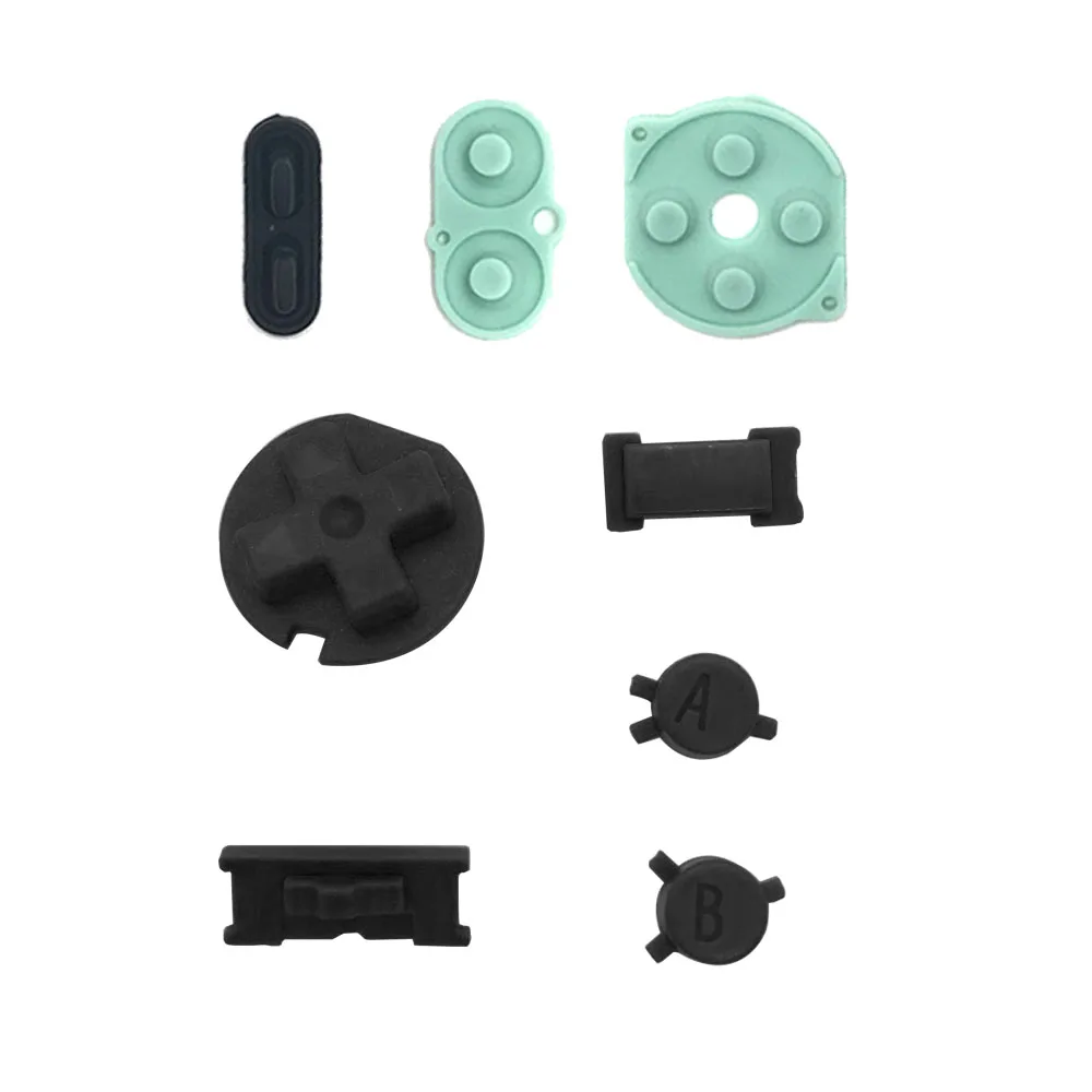 16 Colors Buttons with Silicone Rubber Pad for GBC A B D-Pad Buttons with Power ON/OFF Button Keypads with pad For Gameboy Color