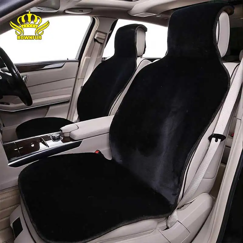 Faux fur car seat covers white universal auto cape interior 5 seats comfortable luxury winter Artificial fur car seat cushion