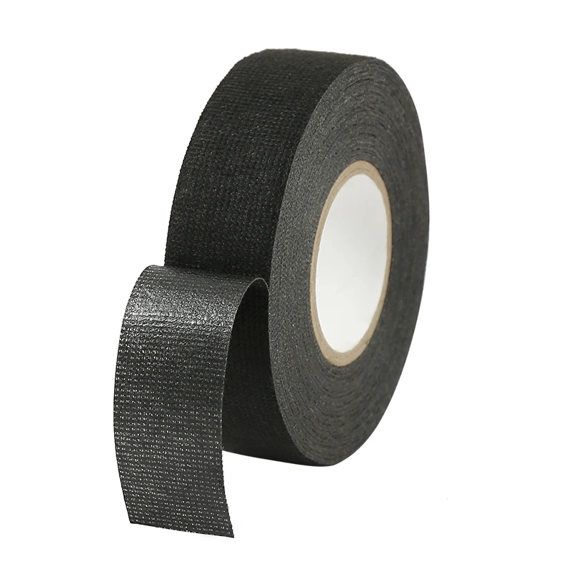 Width 19/25/32MM Length 15M Heat-resistant Adhesive Cloth Fabric Tape For Car Auto Cable Harness Wiring Loom Protection New