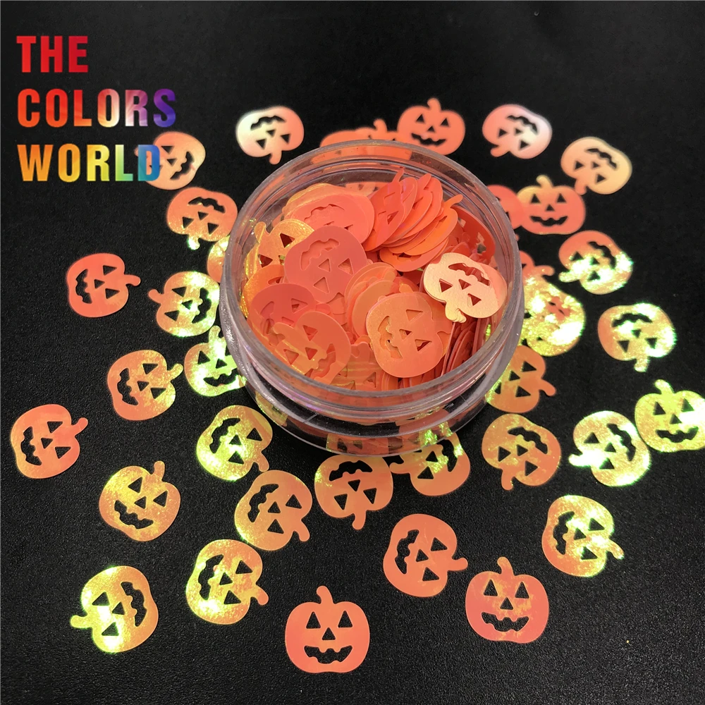 Halloween Pumpkin 6MM Nails Glitter Nail Art Decoration Makeup Tumblers Craft Handmade DIY Accessoires Festival Party Supplier