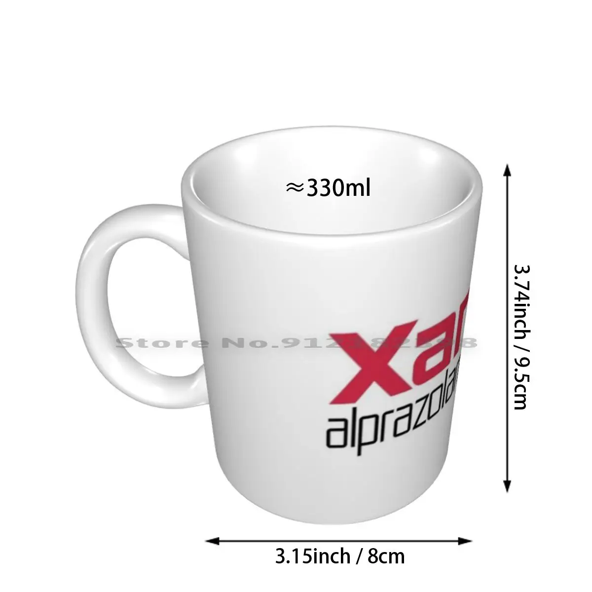 Xanax Brand Ceramic Mugs Coffee Cups Milk Tea Mug Xanax Brand Logo Drug Drugs Benzo Vintage Xanny Xan Pharm Pharmacy Pills