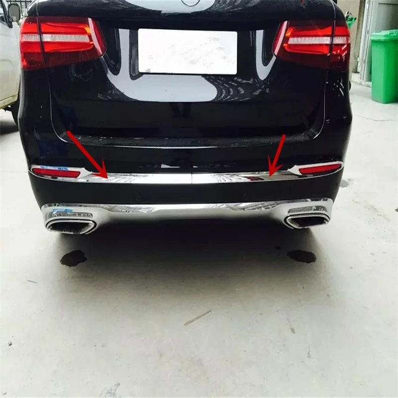 WELKINRY car cover for Mercedes-Benz GLC hatchback X253 2015 2016 2017 2018 2019 ABS chrome tail rear bumper fog lamp light trim