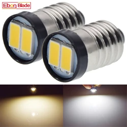 2Pcs Warm / White E10 1447 Screw Miniature LED Bulb Lamp 5630 2SMD 3V 6V DC Light For DIY LIONEL Flashlight Torch Bike Headlamp