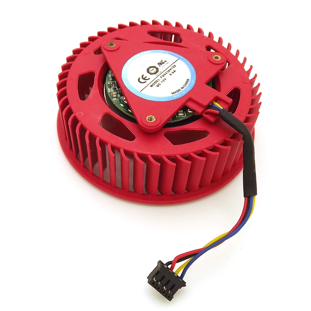 Novo NTK FD9238H12S DC12V 0.8A 4 fios 4pin Para ATI HD5870 HD5970 Placa gráfica Turbo Cooler Ventilador de Refrigeração 4Pin