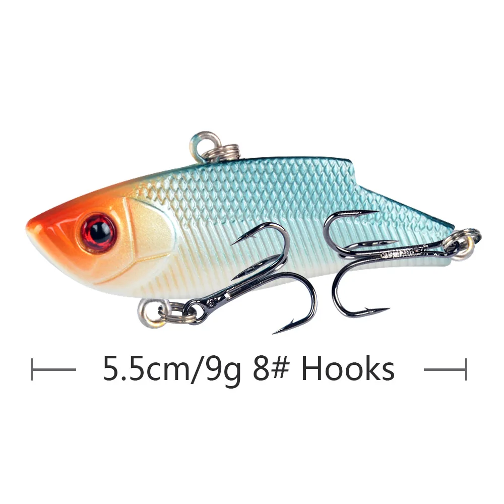 1 PC 5.5cm/9g trudne Fishing Lure VIB grzechotka hak łowienie ryb wibracje grzechotka hak przynęty ołówki sprzęt wędkarski