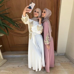 Ramadan Kaftan dubaj Abaya turcja damski muzułmański hidżab sukienka Islam Kaftan Marocain sukienki Vestidos Eid Mubarak szata Femme Abayas