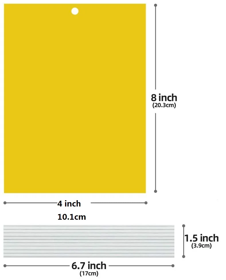 Trampas para moscas amarillas, tablero adhesivo de doble cara para atrapar insectos, Control de plagas, pegatina de pegamento para Leafminer