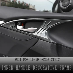Inner Handle Covers for Honda Civic 2016-2019 10th Gen Inner Handle Decorative Frame Trim Stickers Car Interior Accessories