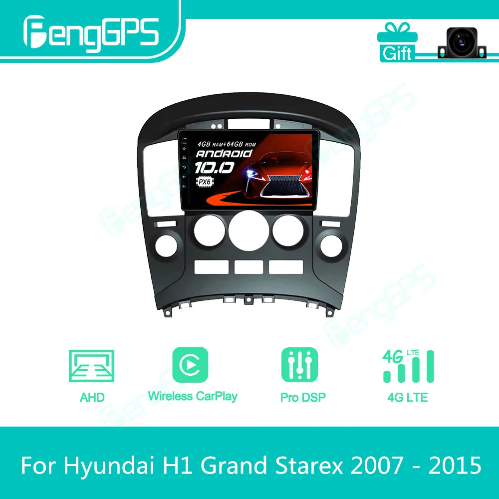 For Hyundai H1 Grand Starex 2007 - 2015 Android Car Radio Stereo Multimedia  Player 2 Din Autoradio GPS Navigation PX6 Unit