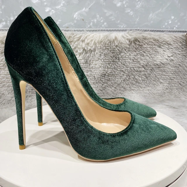 Scarpe velluto verde clearance