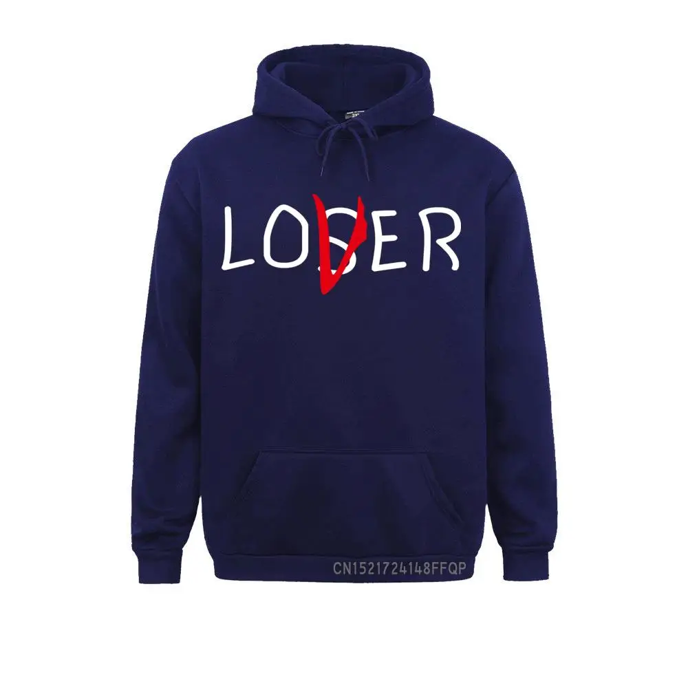 Lover Loser Printed Men Hoodie Pocket Pullover Harajuku Cozy Sweatshirt Vintage Mens Fashion Hooded Sweats Sexy Hoodies