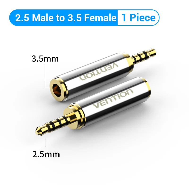 Ventie Jack 3,5 mm naar 2,5 mm man-vrouw plug audio-adapter voor luidspreker laptop hoofdtelefoonaansluiting aux-kabel connector 2,5 tot 3,5