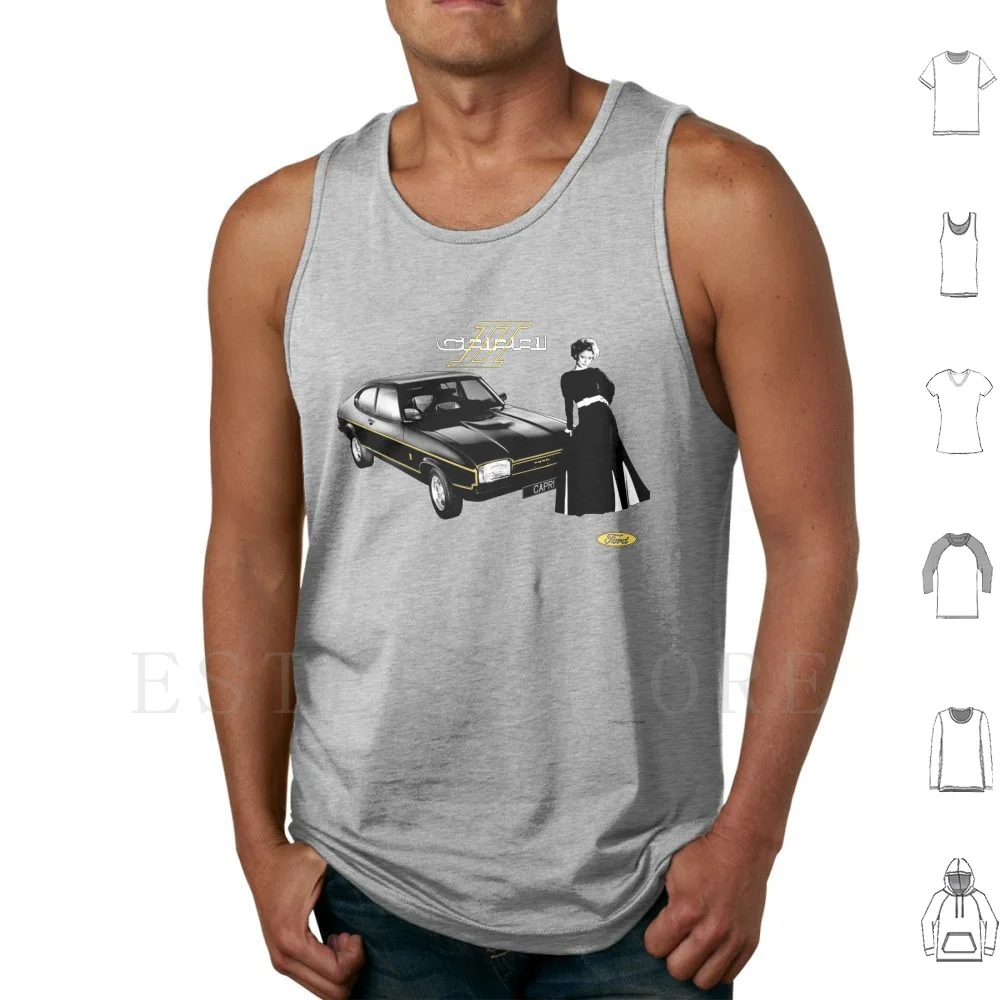 Capri Ii S camisetas sin mangas chaleco sin mangas Capri Coupe deportes Hatchback Boy Racer Hot Hatch Escort Xr3 Fiesta Xr2 Cortina Sierra