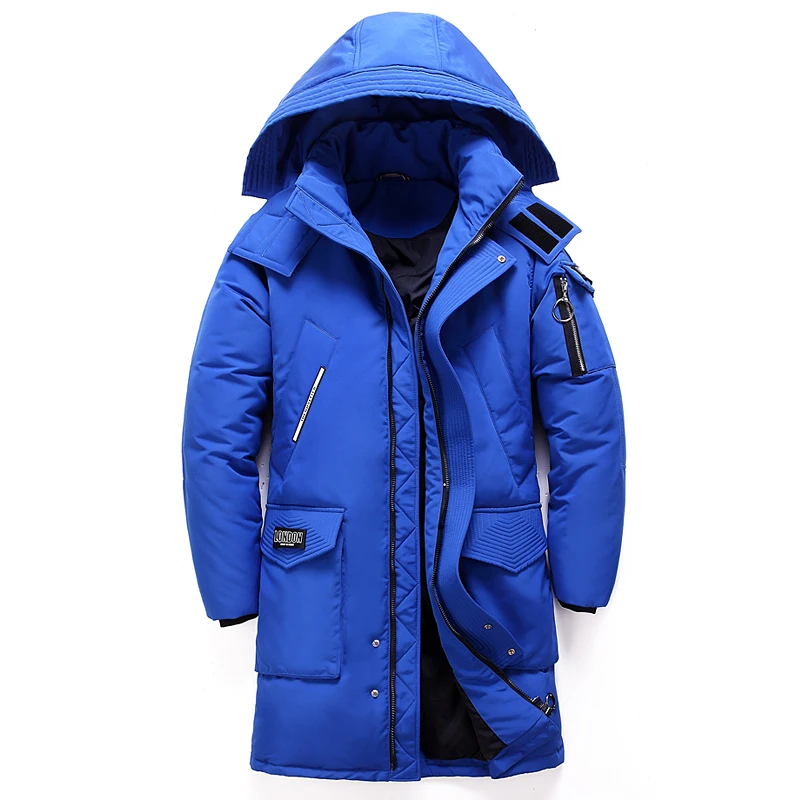 

2021 brand clothing men down coat winter jacket hooded thicken warm long goose jackets white duck down casual snow outerwear