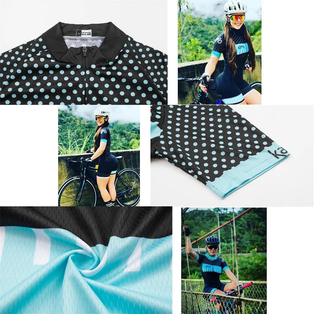 Kafitt Cycling Jersey Woman Blouse Summer Mtb Clothes Breathable Short Bicycle Jersey Ropa Maillot Ciclismo Bike Wear Pullover L