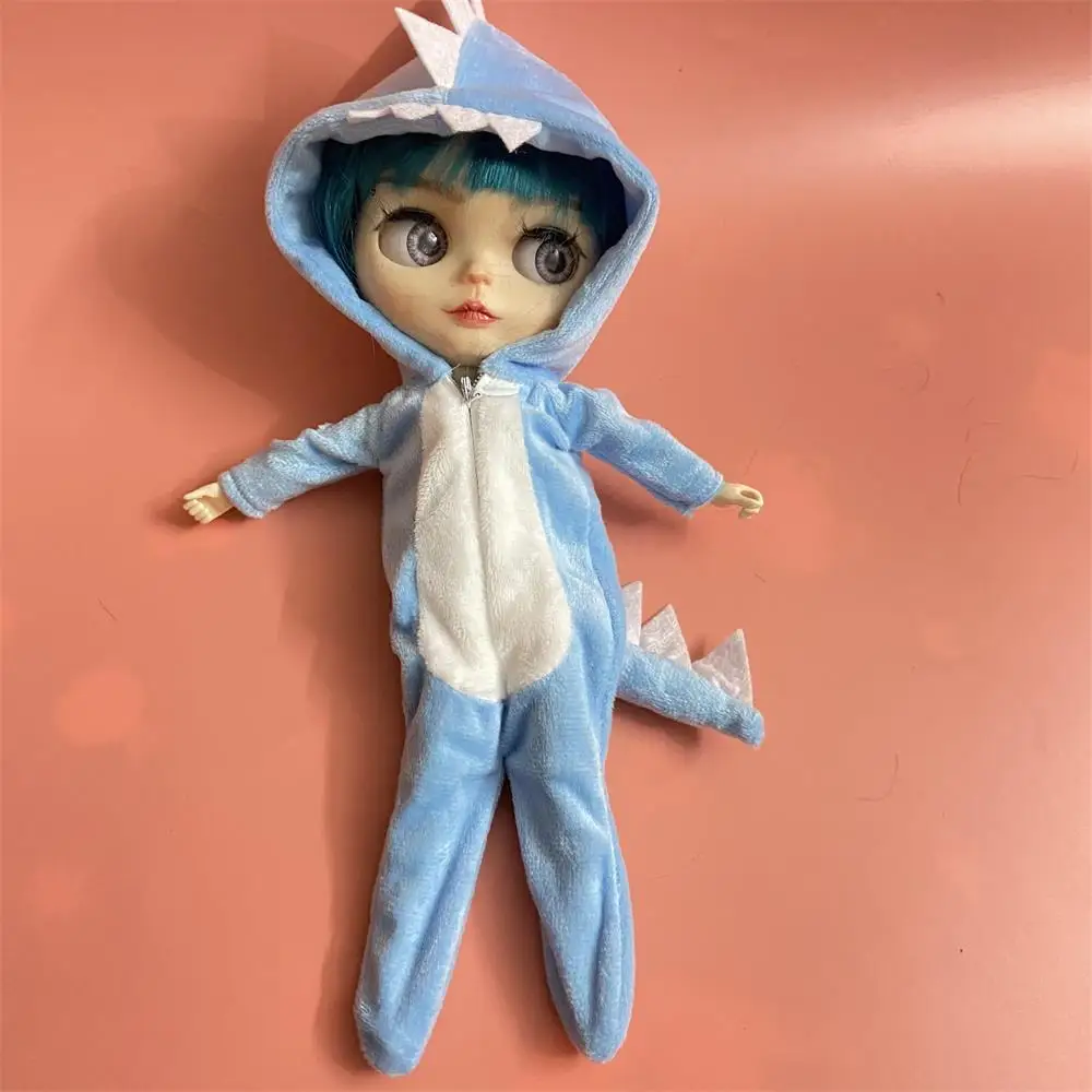 New cute dinosaur jumpsuit blyth clothes suitable for 30cm doll Barbies ob24 1/6 bjd doll accessories