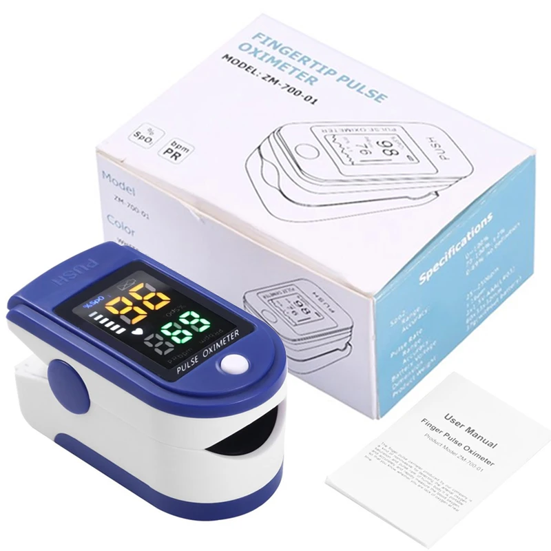 Finger Clip Oximeter Oled Screen Digital Tube Four-color Pulse Oximeter Blood Oxygen Saturation Monitor Practical Household Hot