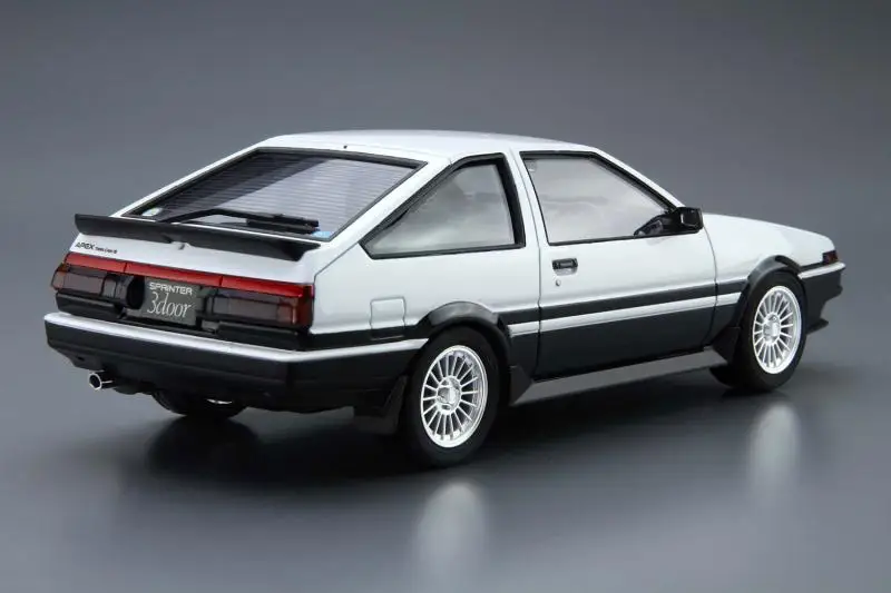 Aoshima 06141 1/24 AE86 Trueno 85 With built-in Racing Sport Vehicle Car Hobby Toy Plastic Model Building Assembly Kit